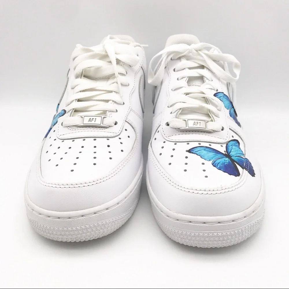 Nike Air Force 1 Custom Blue Butterfly Edition Size‎ 10